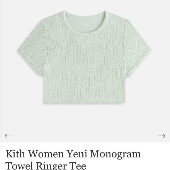 Kith Tops - KITH - Yeni women’s towel crop top- size Medium